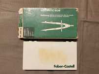 Estojo de desenho, compasso, Faber Castell, completo