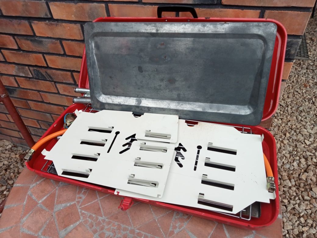 Turystyczna kuchenka gazowa grill rożen