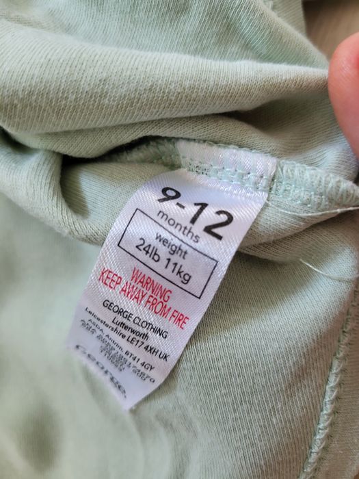 Бодики George длинным рукавом 9-12 мес