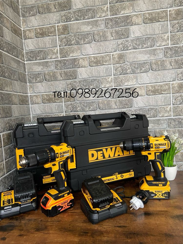 Шуруповерт безщітковий, дриль ударная,DEWALT DCD778 2 X 5.0AH з АНГЛІЇ