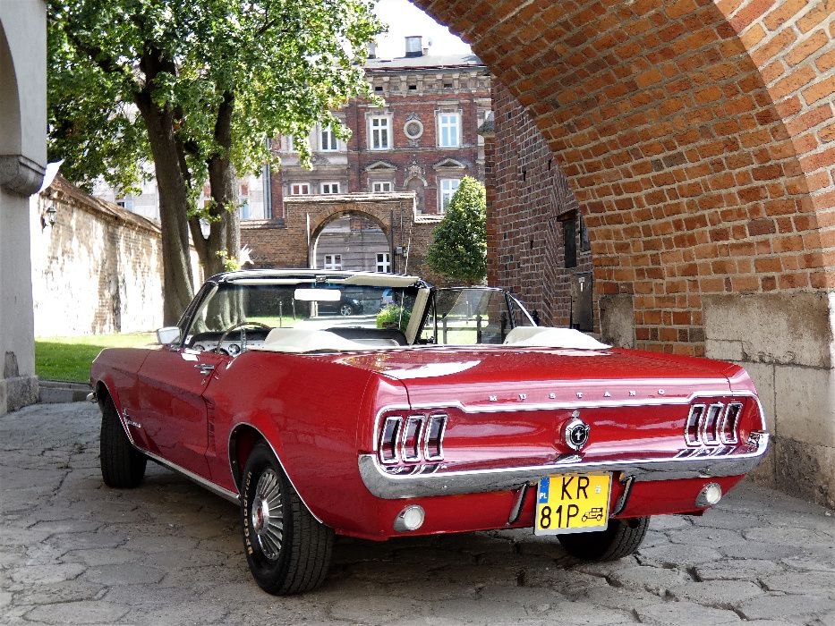 Retro Ford Mustang 1967 kabriolet na ślub, wesele