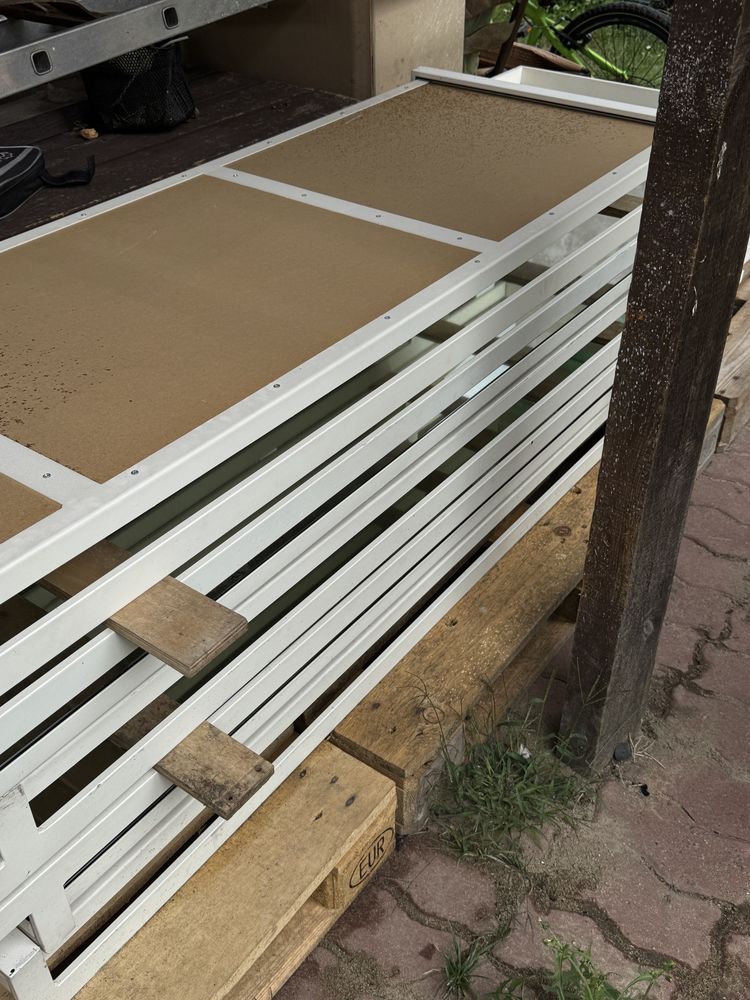 Duże lustra w metalowej ramie - 6 sztuk | 240x60 (z rama) | 200x56 bez
