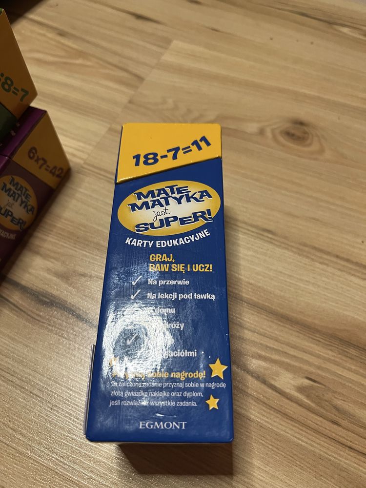 Karty edukacyjne matematyka jest super odejmowanie Egmont