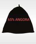 H&M ciepła czarna czapka zimowa angora 65%