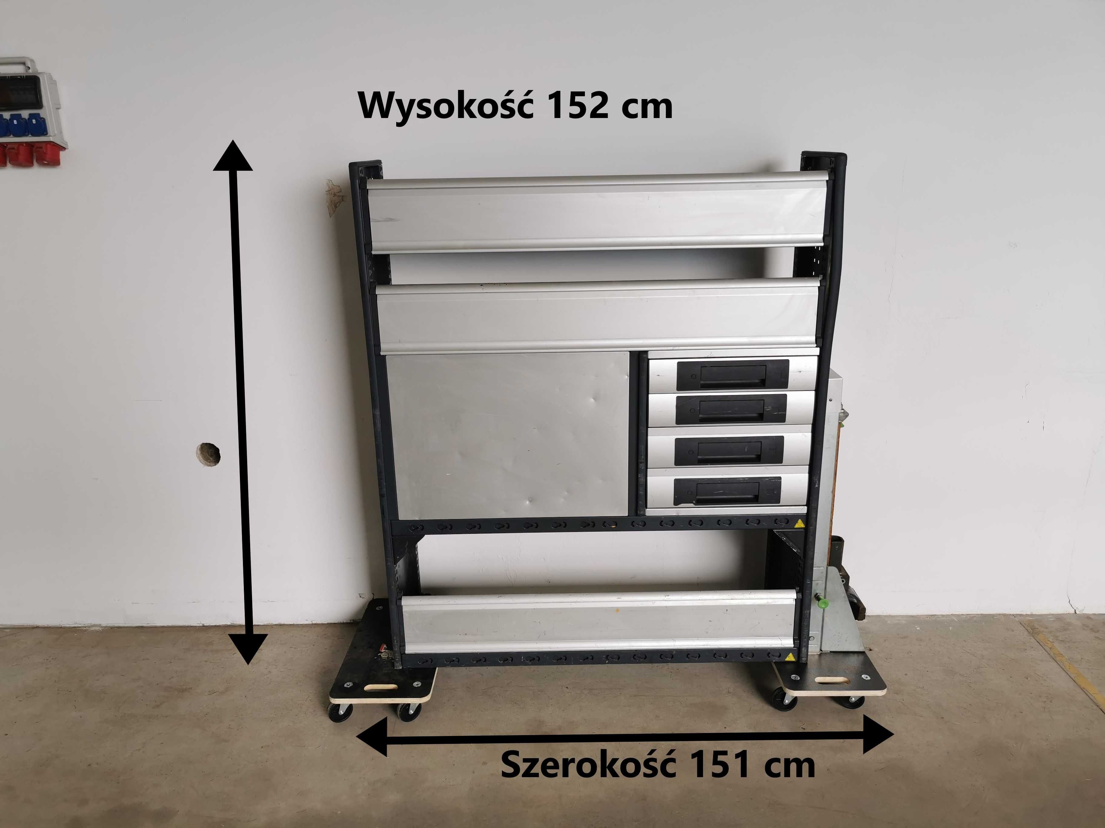 Regały szafki półki do busa zabudowa serwisowa warsztatowa ZESTAW BOTT