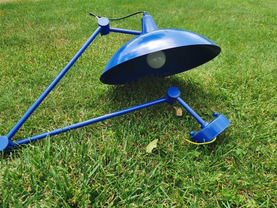 Nowoczesna niebieska lampa wisząca Aldex –nowa, z żarówką