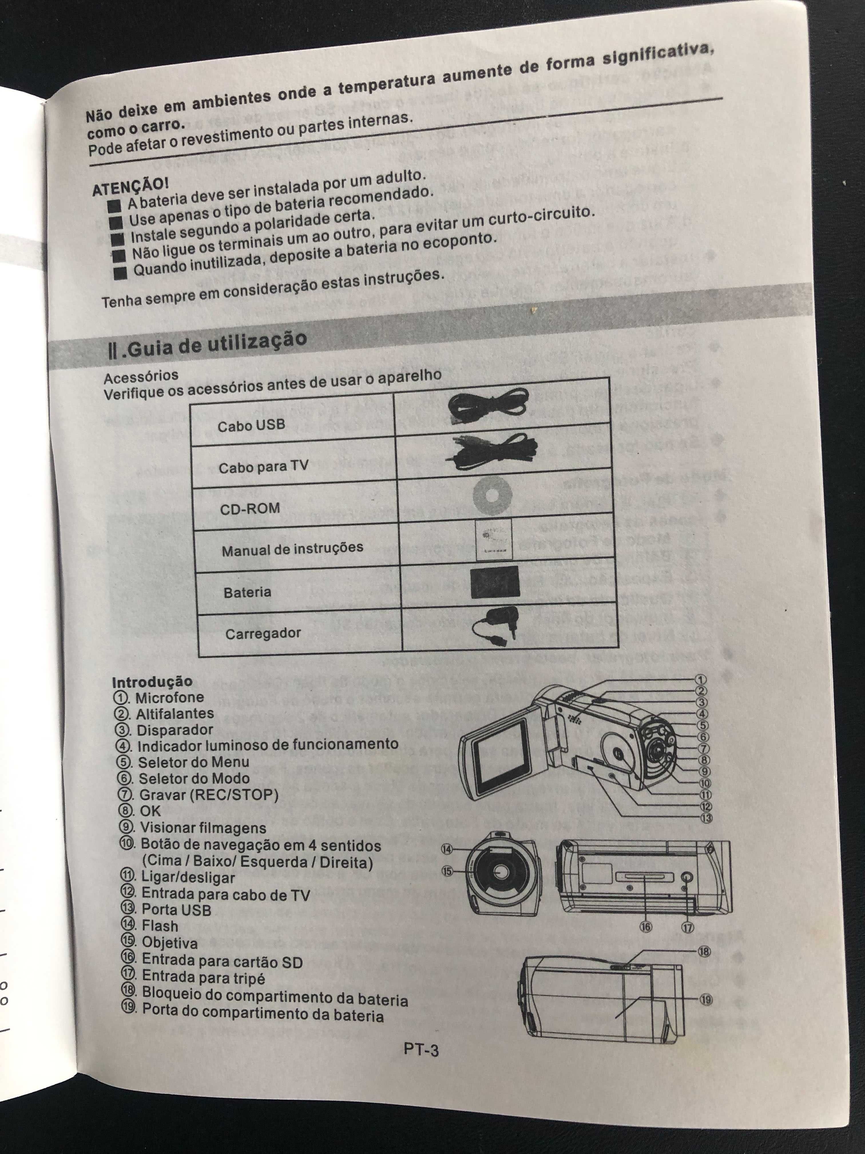 Troco Camara de filmar portátil