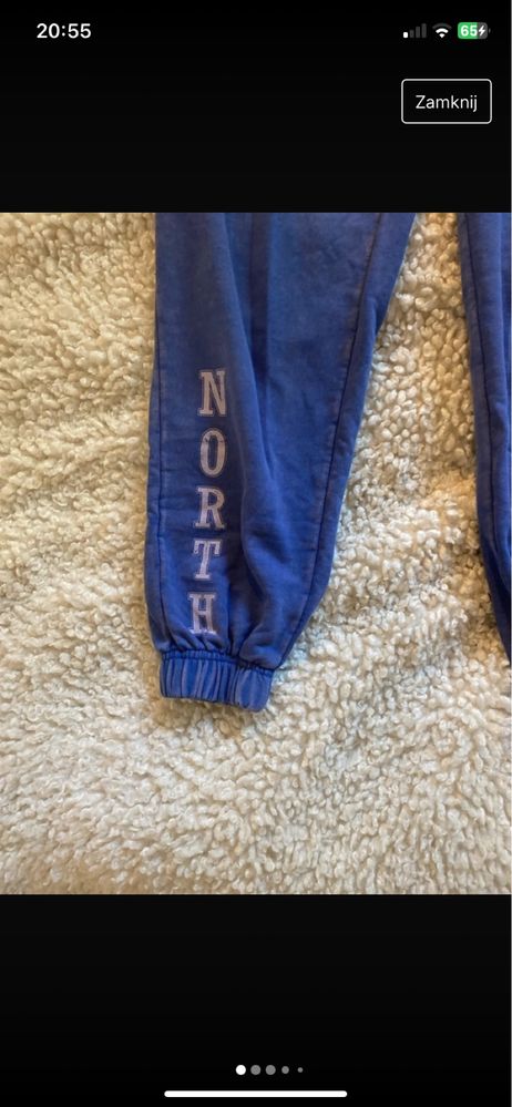 Niebieskie dresy z napisem Reserved r.XS
