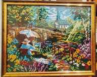 Картина "ЕТЮД" в рамці, handmade, вишита бісером