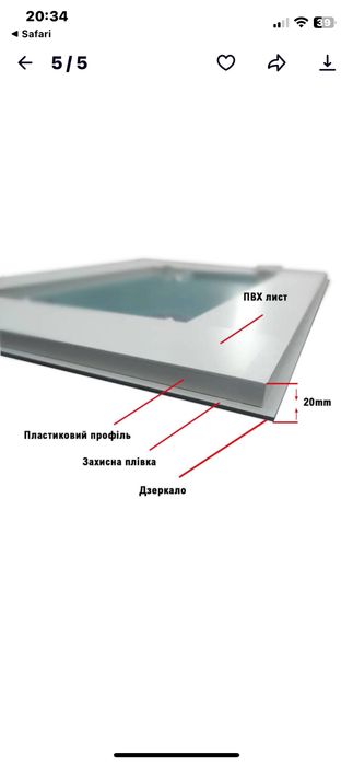 Дзеркало з LED підсвіткою