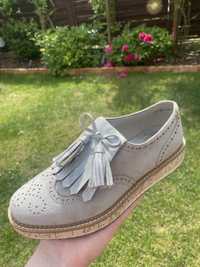 Eleganckie buty damskie espadryle, mokasyny