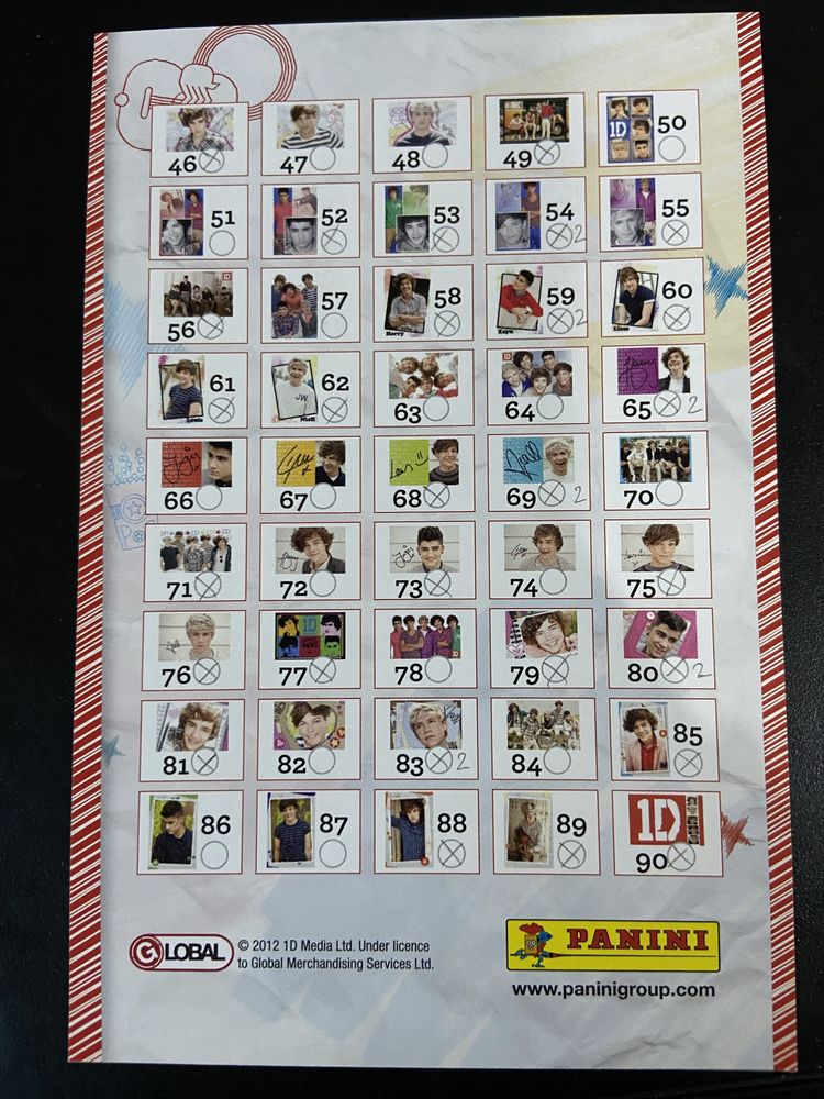 Coleção Cartões One Direction Panini