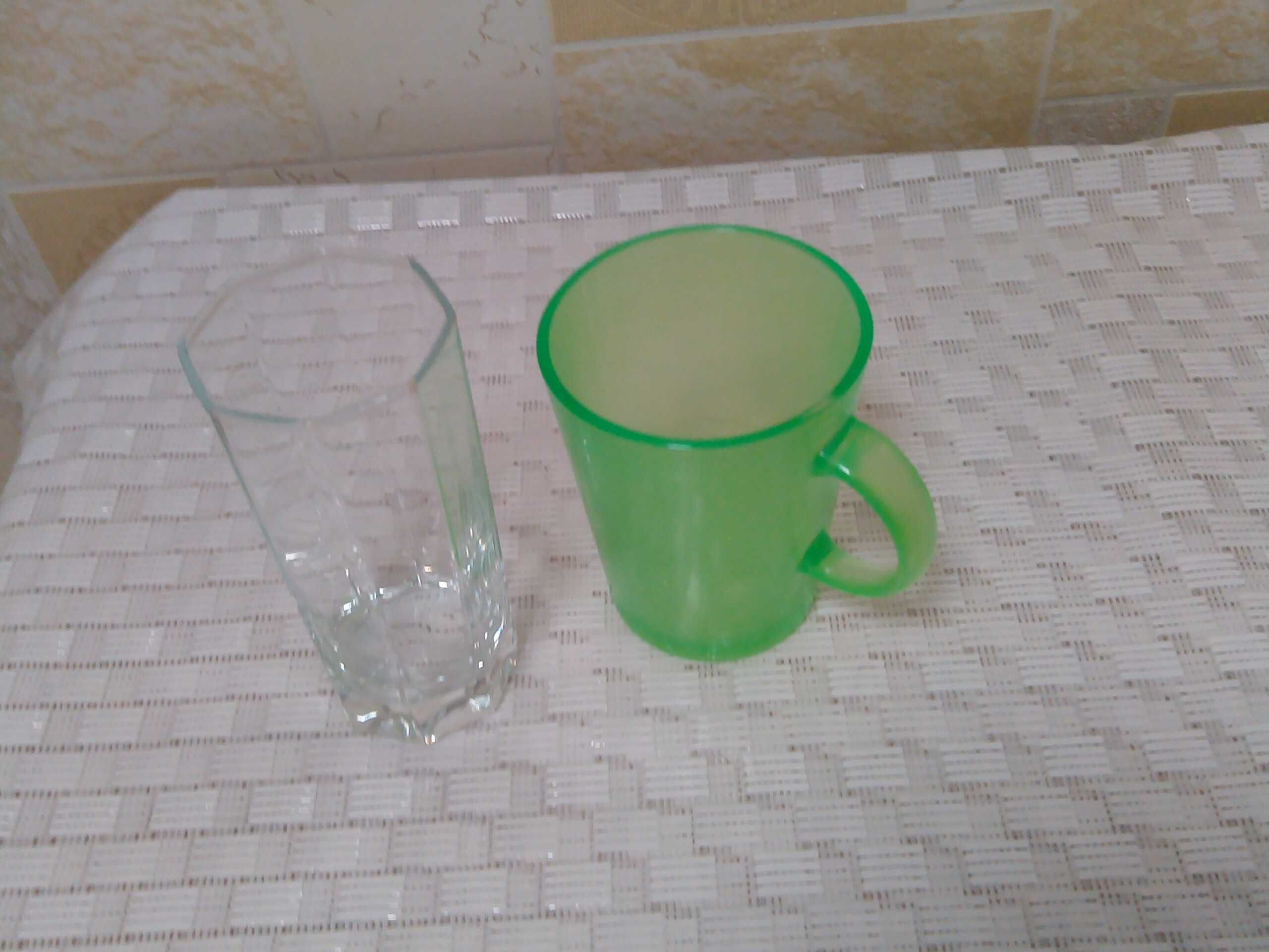 Чашка стеклянная 350 мл /стакан восьмиугольный 300 мл