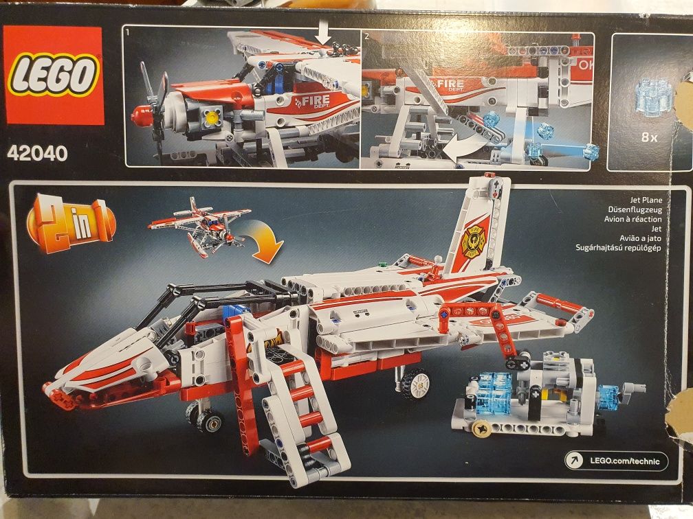 Lego 42040 Technic 2w1 Samolot strażacki odrzutowiec