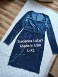 LuLu's Sukienka Welurowa Made in USA L-XL