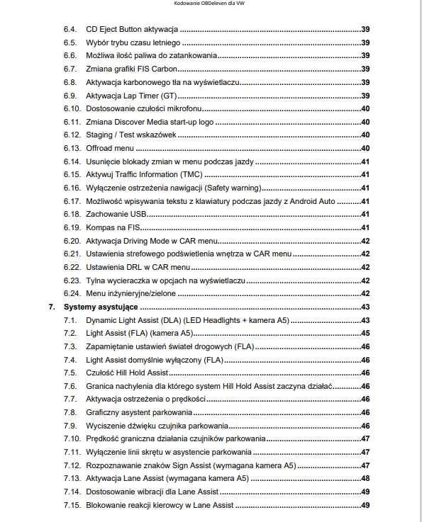 SUPER ZESZYTY KODOWAŃ grupa VAG VCDS ObdEleven Kodowania Adaptacje PL