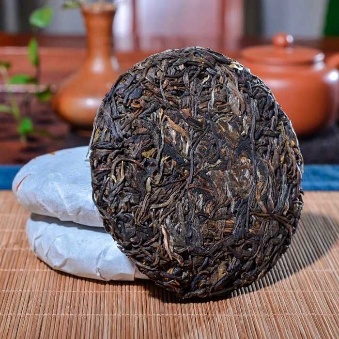 Шен пуер Ісландія 2015р 》витриманий зелений чай《 млинець 100г