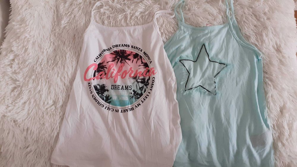 Koszulka na ramiączkach cienka na lato dla dziewczynki