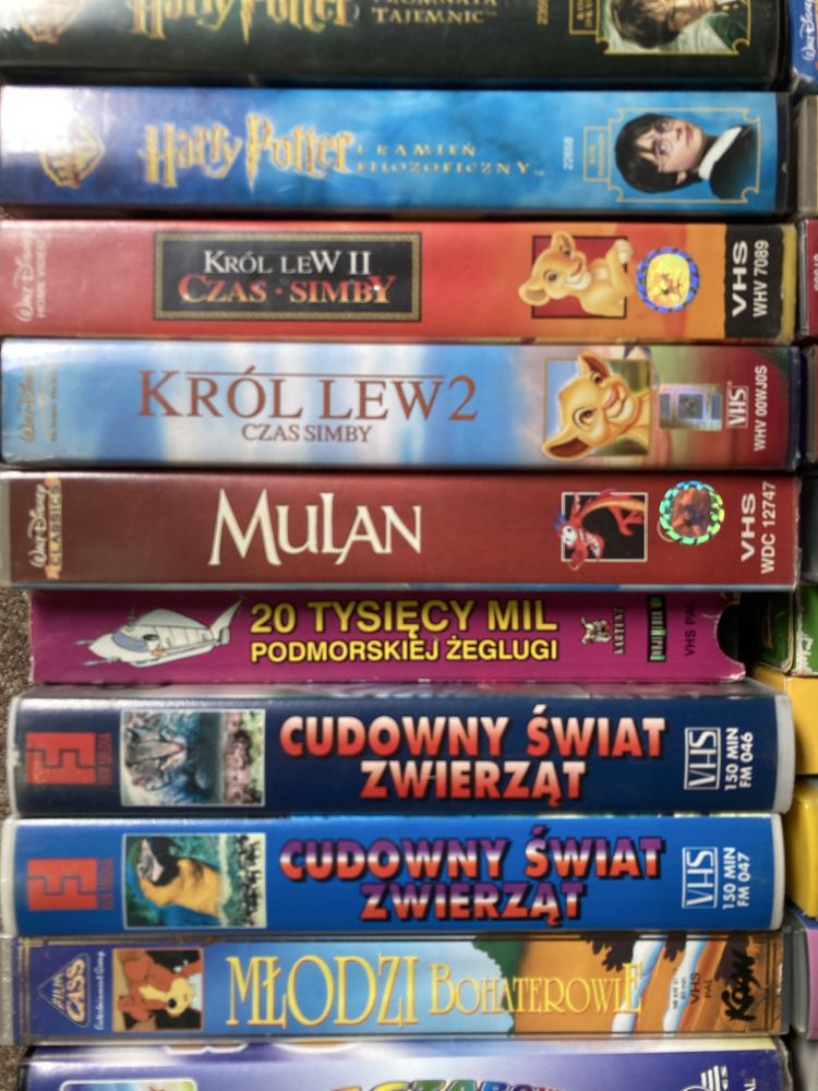 Filmy vhs dvd dla dzieci. Król lew/ Kot Filemon i wiele innych