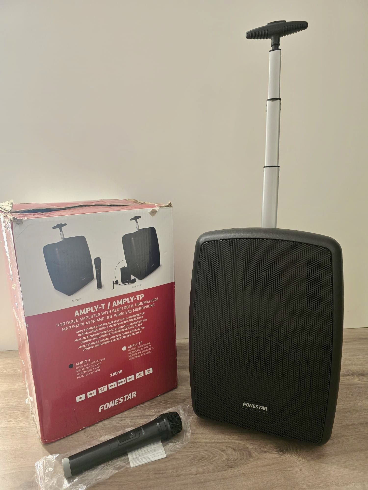 Fonestar Amply 100W com microfone! Excelente oportunidade!!