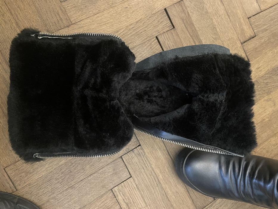 Чоботи шкіряні на хутрі 39 розмір