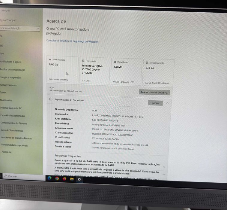 All in One PC HP EliteOne Touch
