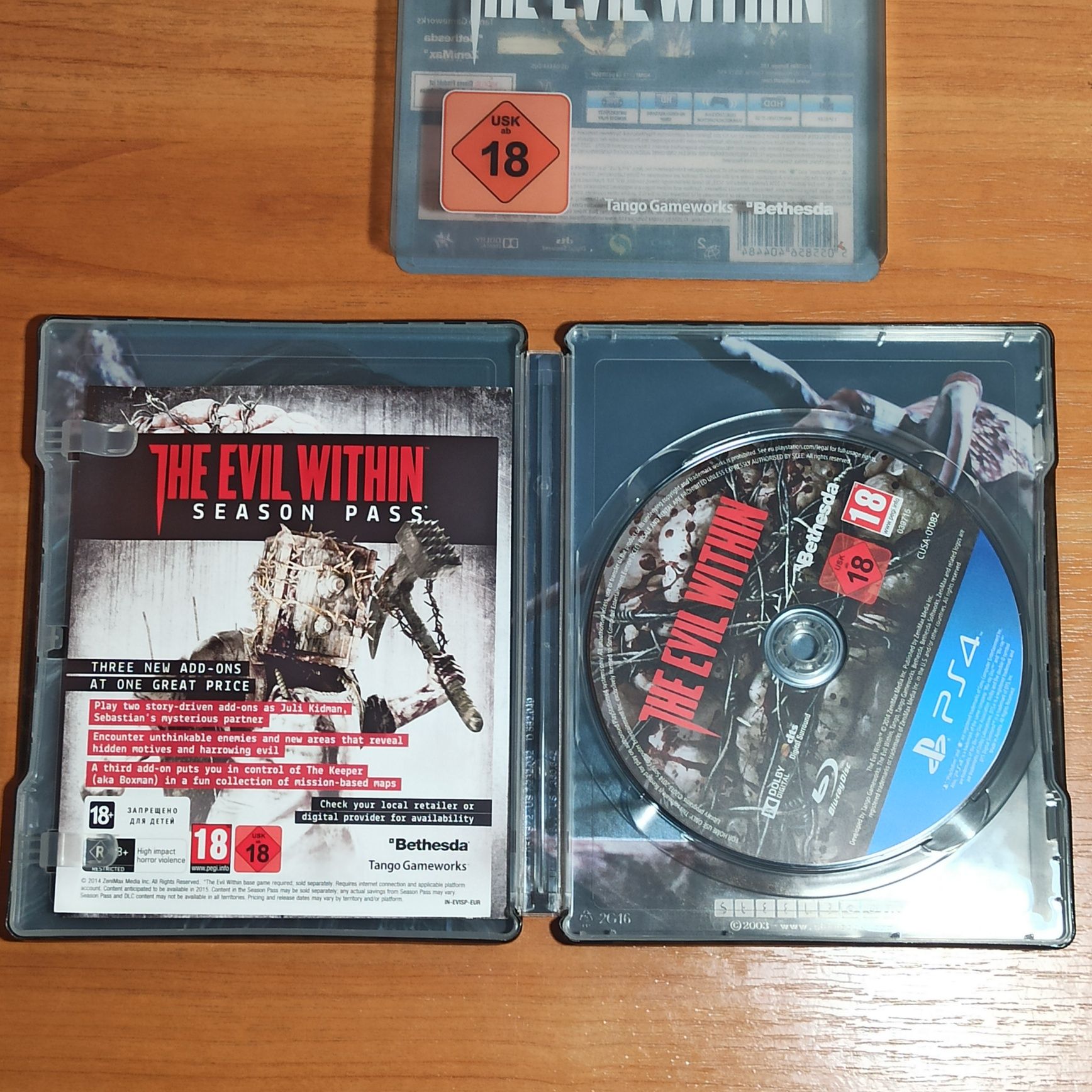 Рідкісні колекційні Steelbook диски The Evil Within 2 PS4 Edition