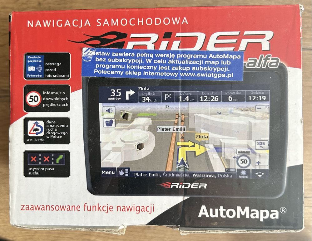 Nawigacja samochodowa RIDER