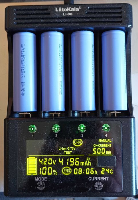 Нові акумулятори Lishen LR2170LA 4000 mAh 45А 21700 Grade A 11/2024рік