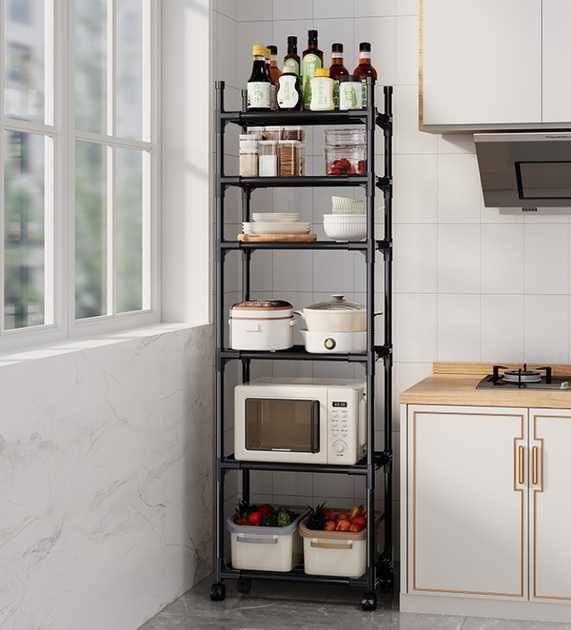 Етажерка на колесах, Підлогова полиця для кухні, Пересувний стелаж