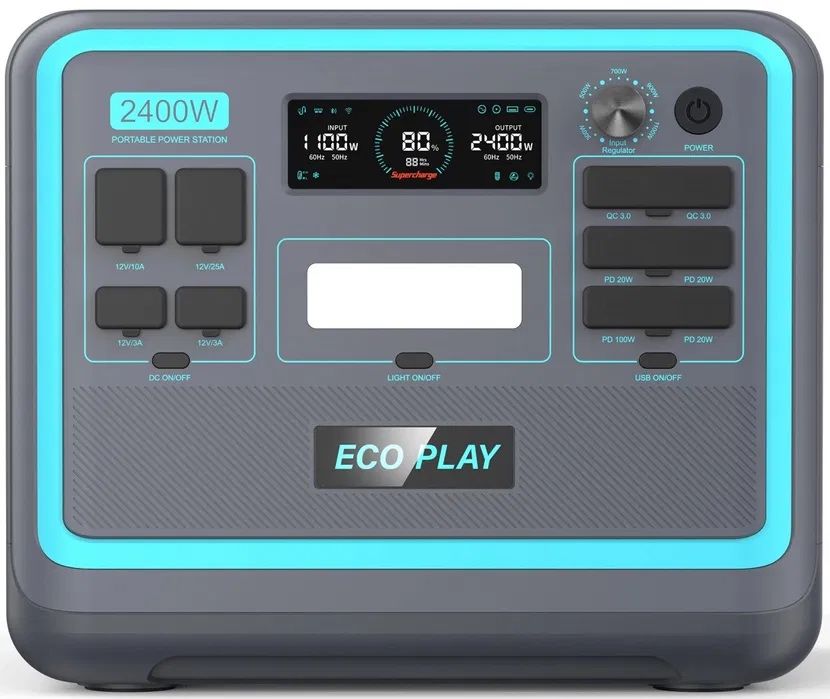 Зарядна станція ECOPLAY 2400W SYD-N052 з чистою синусоїдою