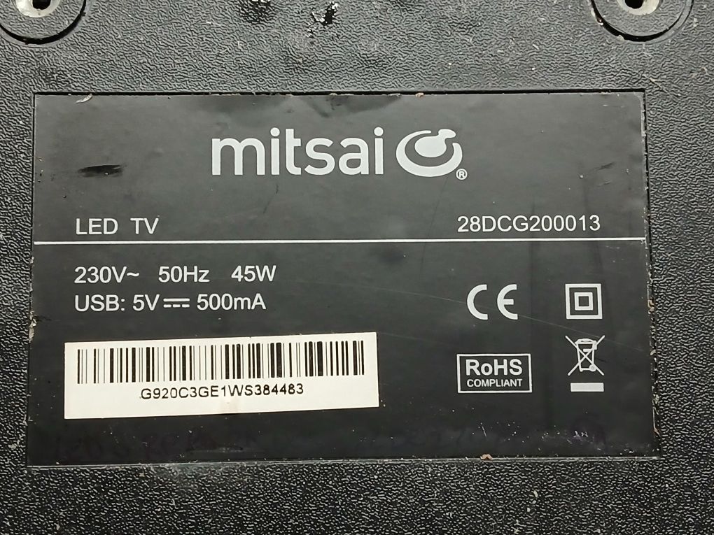 PEÇAS - TV Mitsai 28" - 28DCG200013  - com Ecrã Partido!!!