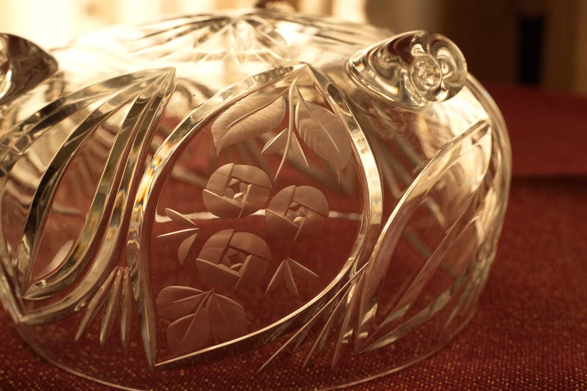 Taça em Cristal Vintage com motivos florais
