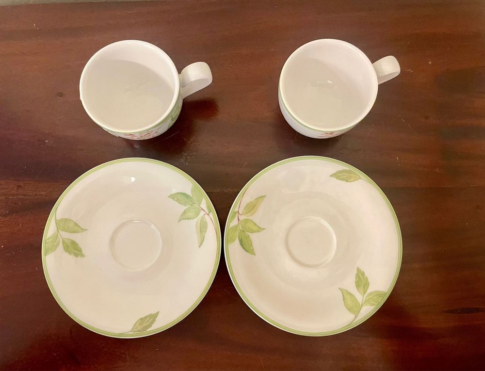 Villeroy & Boch. Dwie filiżanki do espresso z kolekcji Green Garland