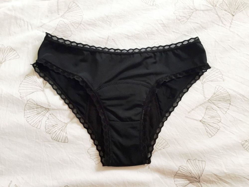2 szt majtek menstruacyjnych Czarny z bawełny