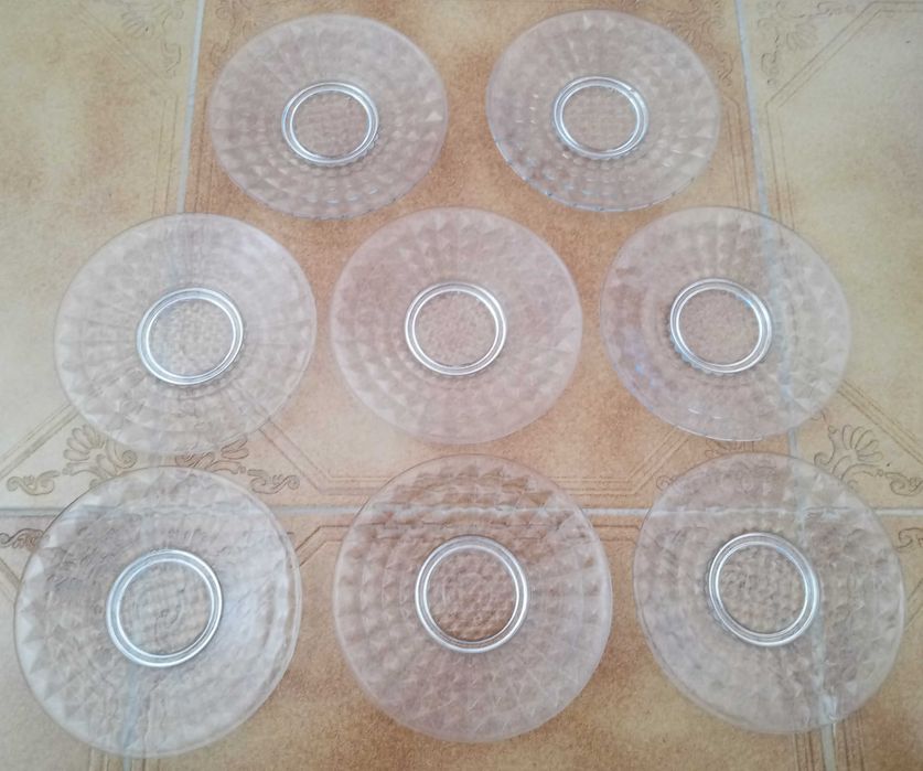 18 Pratos 14Cm Pyroblan Porcelaine France Vidro Aperitivo Cinzeiro