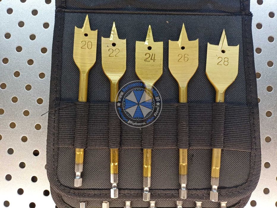 Wiertła łopatkowe do drewna 6-38mm 16szt. wiertła piórowe do drewna