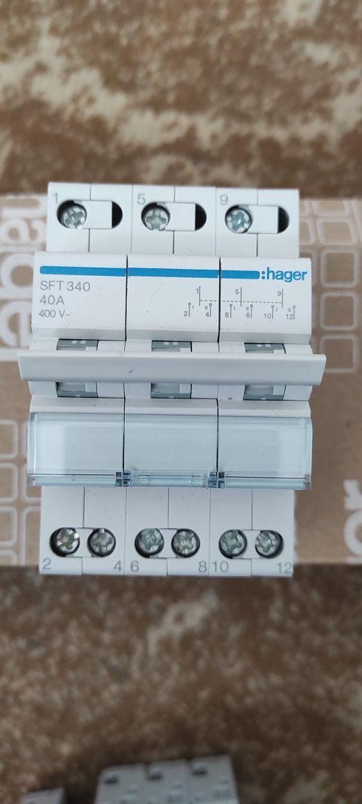 Перемикач навантаження hager sft (140/340) для підключення генератора