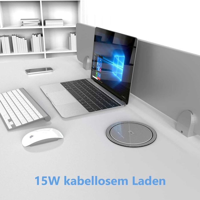 Wysuwana listwa zasilająca z USB C bezprzewodowe ładowanie 120 mm