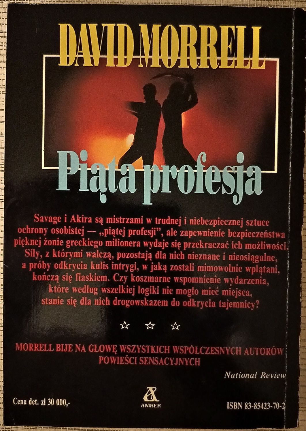 David Morrell "Piąta profesja" I polskie wydanie