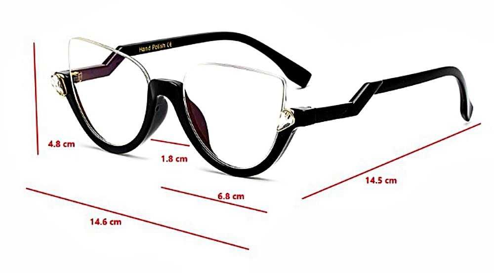 okulary zerówki half frame model 2022