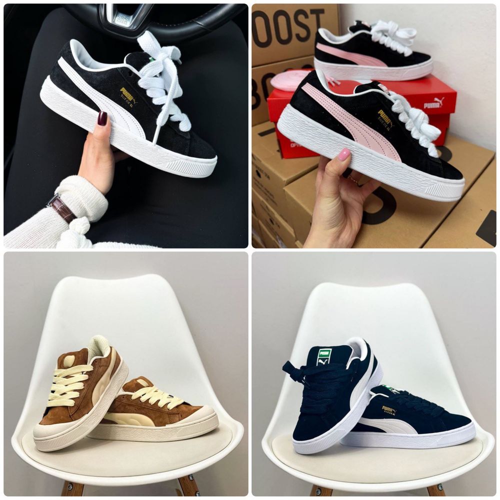 БЕЗ ПЕРЕДОПЛАТ‼️Puma Suede XL Crush Black Shadow Grey(Темні)Пума,Суед.