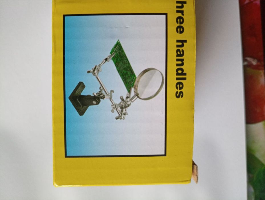 Підтримуючий інструмент “Третя рука” з лупою 5X для зварювання