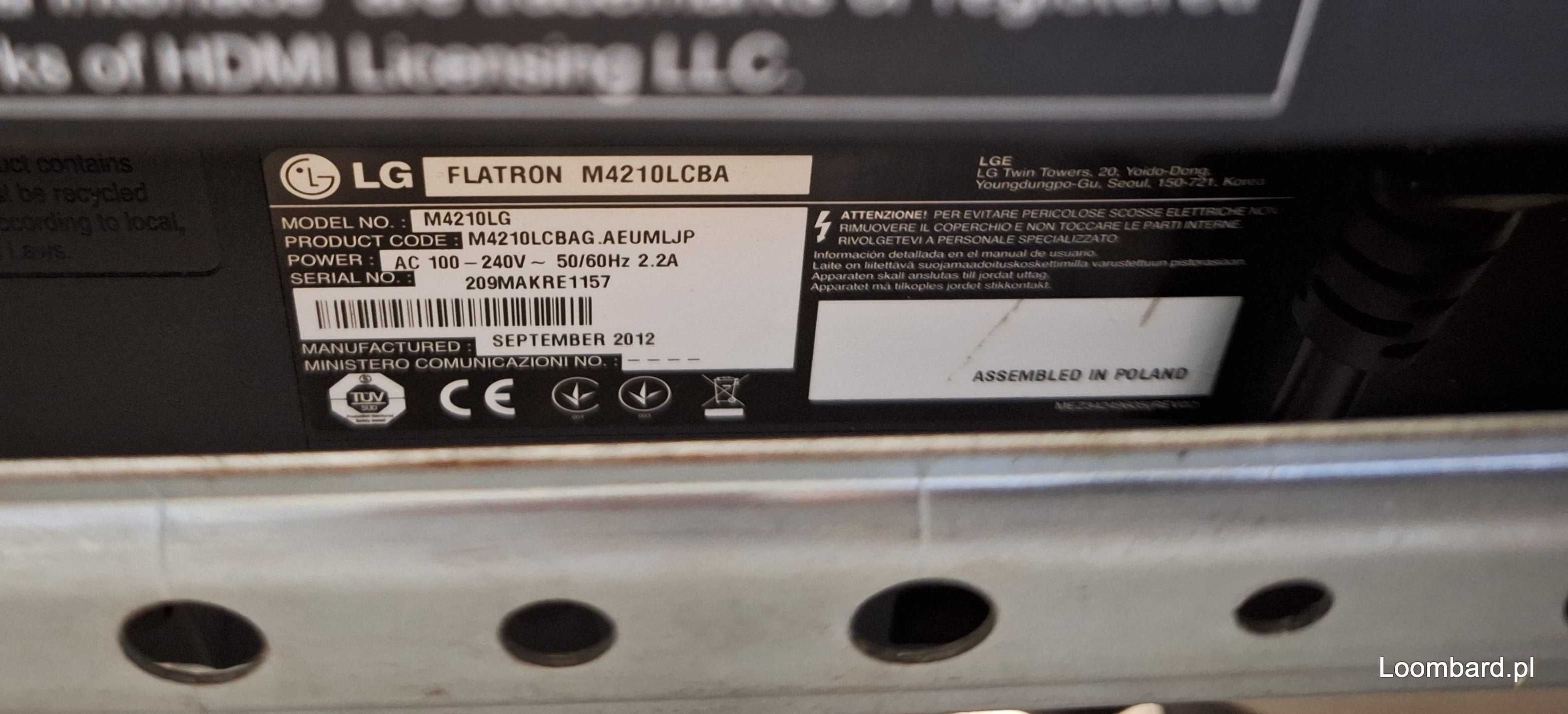 Monitor LG Flatron M4210