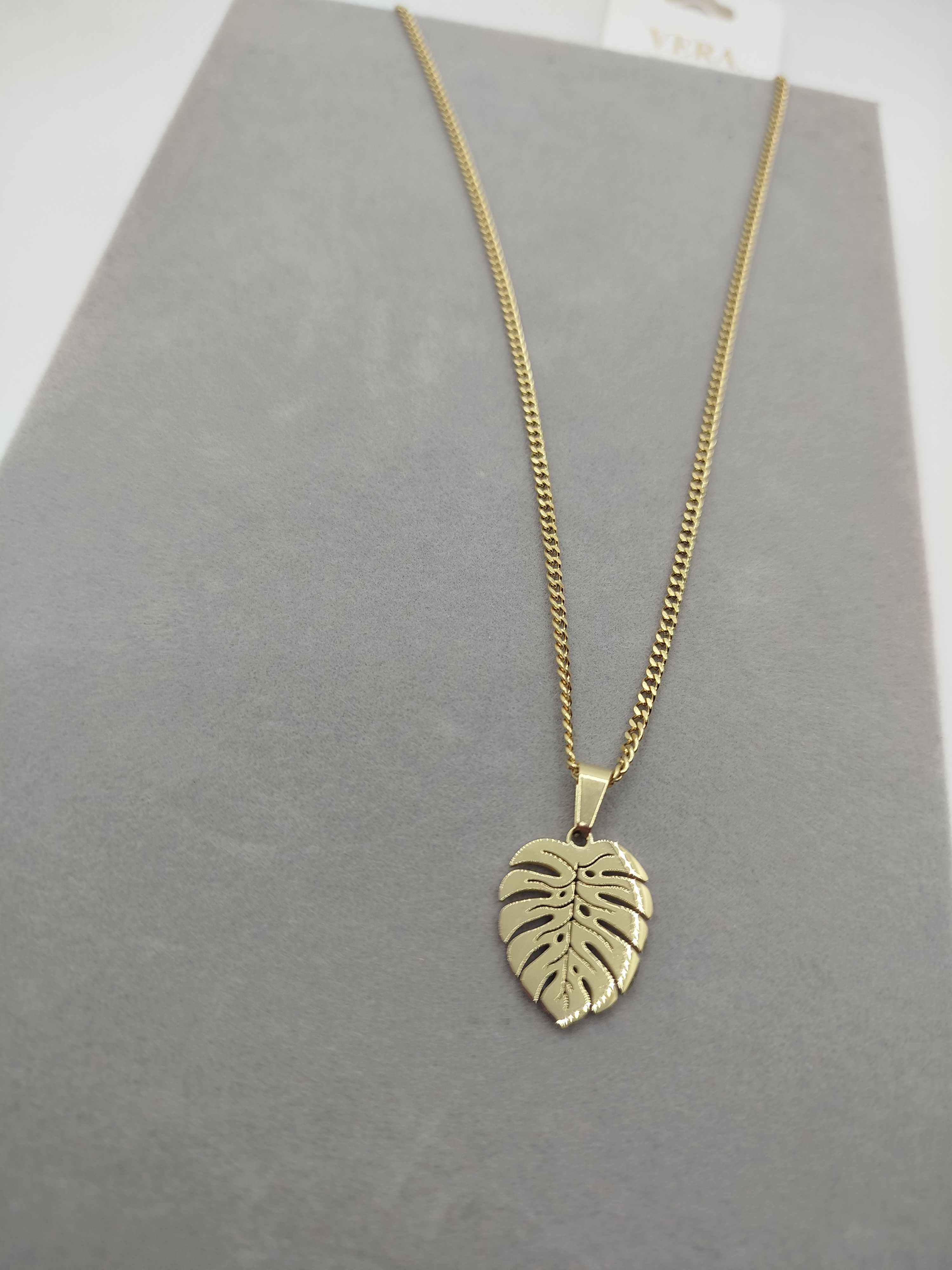 Długi naszyjnik monstera stal