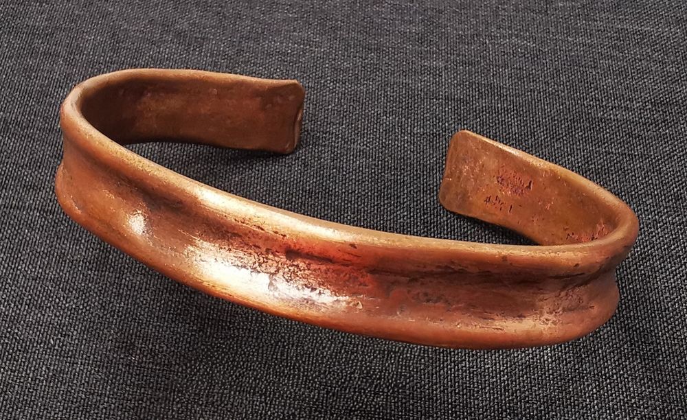 Unikalna ręcznie robiona miedziana bransoleta męska 100% czysta miedź