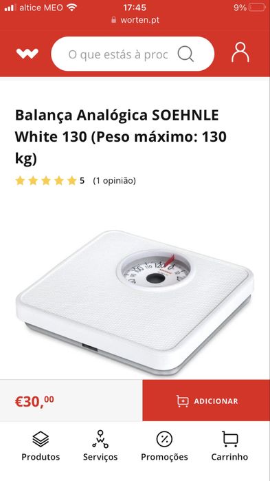 Balança Analógica SOEHNLE White 130