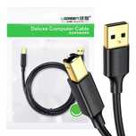Ugreen Us135 Kabel Usb 2.0 A-B Do Drukarki, Pozłacany, 3M (Czarny)