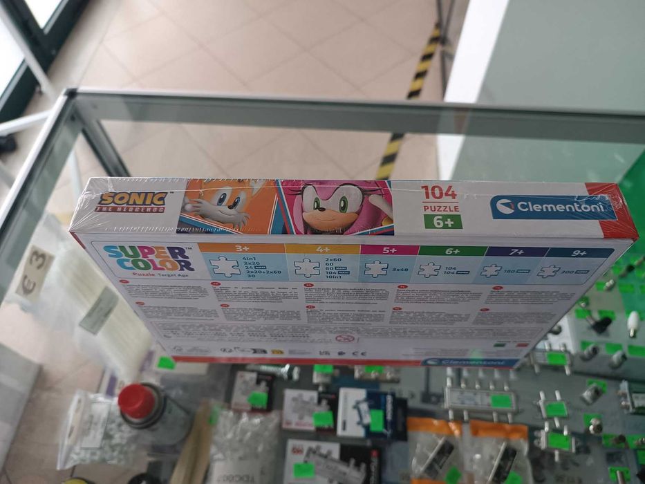 Puzzle Clementoni Sonic The Hedgehog Super Color 27x38cm 104 peças