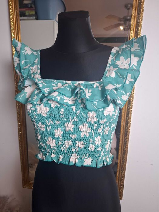 Kwiatowy top z falbanką (294)